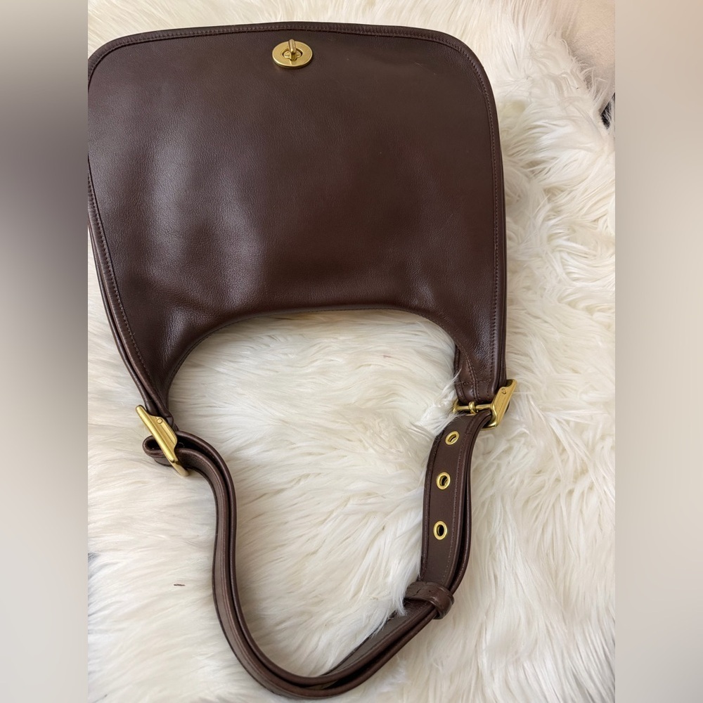 Vintage Coach #9718 Elegant Brown Leather Men's Bag - Picture 5 of 11